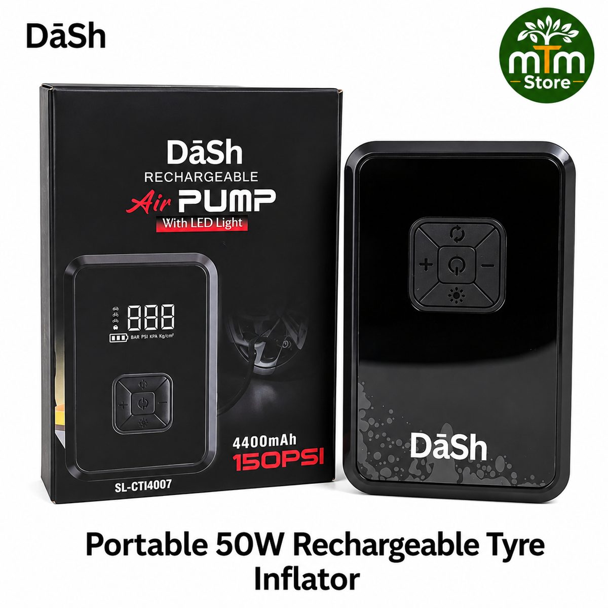 DaSh 50W Rechargeable Portable Tyre Inflator