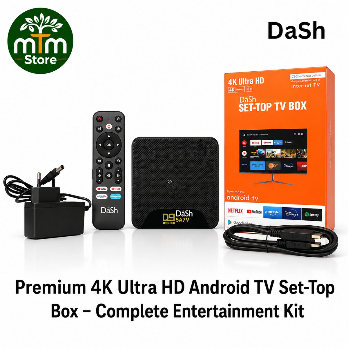 DaSh Premium 4K Ultra HD Android TV Smart Box 