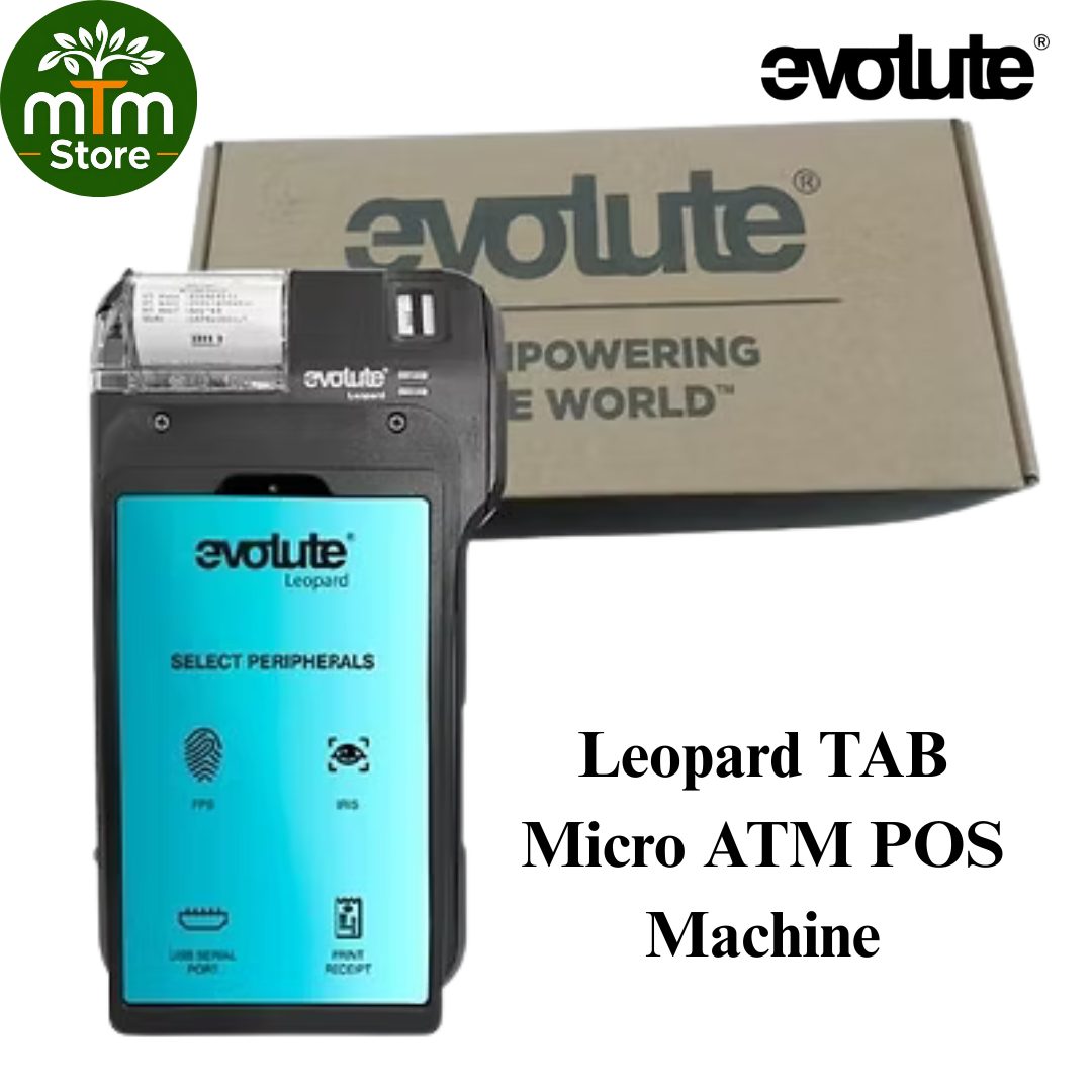 Evolute Leopard TAB Micro ATM POS Machine with L1 Biometric Fingerprint