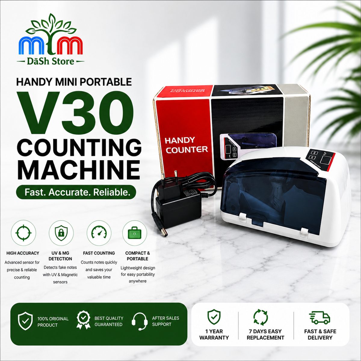 Handy Mini Portable V30 Counting Machine