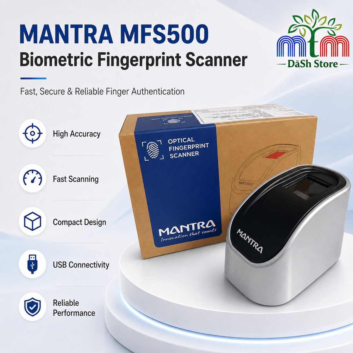 MANTRA MFS500 Biometric Fingerprint Scanner