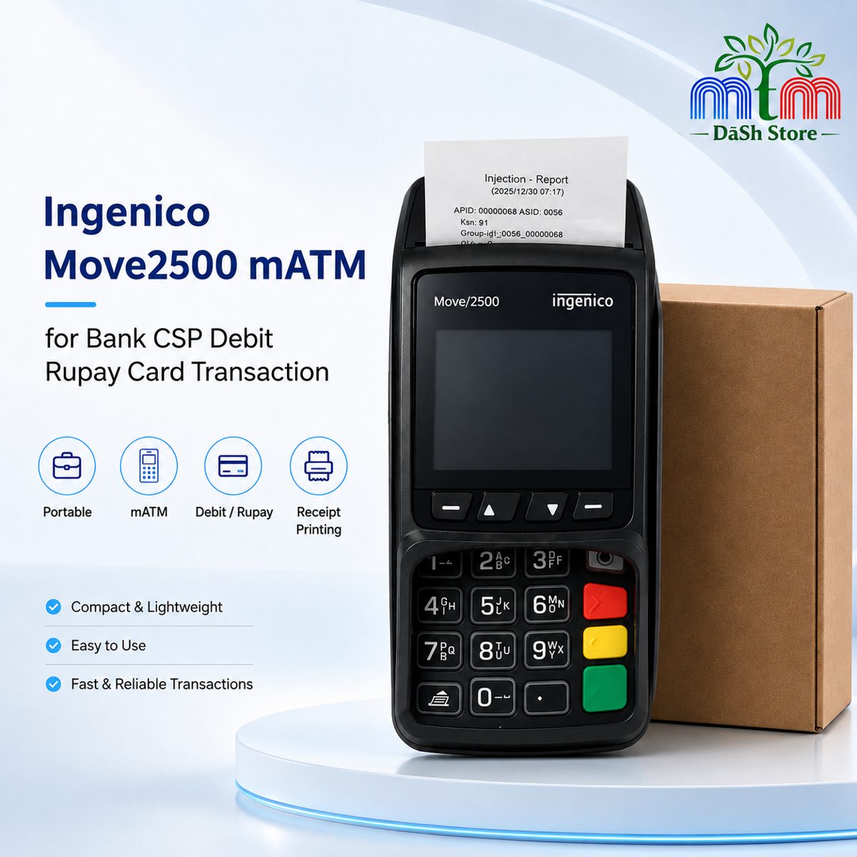 Ingenico Move 2500 Portable POS Terminal Wireless mATM for Banking CSP 