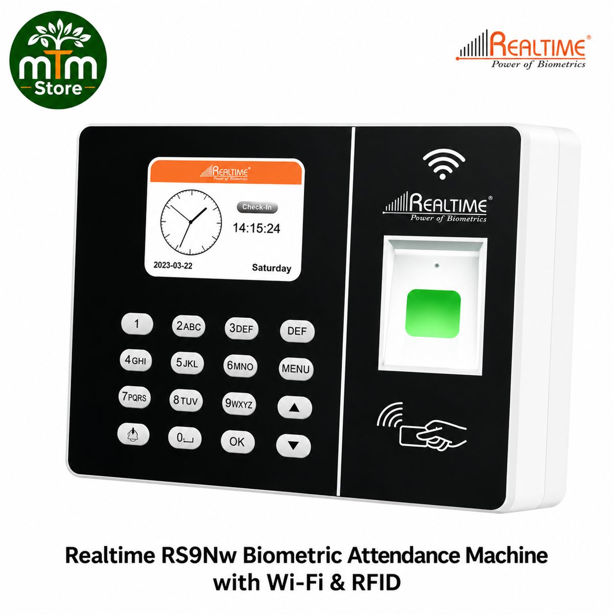 Realtime RS9Nw Biometric Attendance Machine with Wi-Fi & RFID
