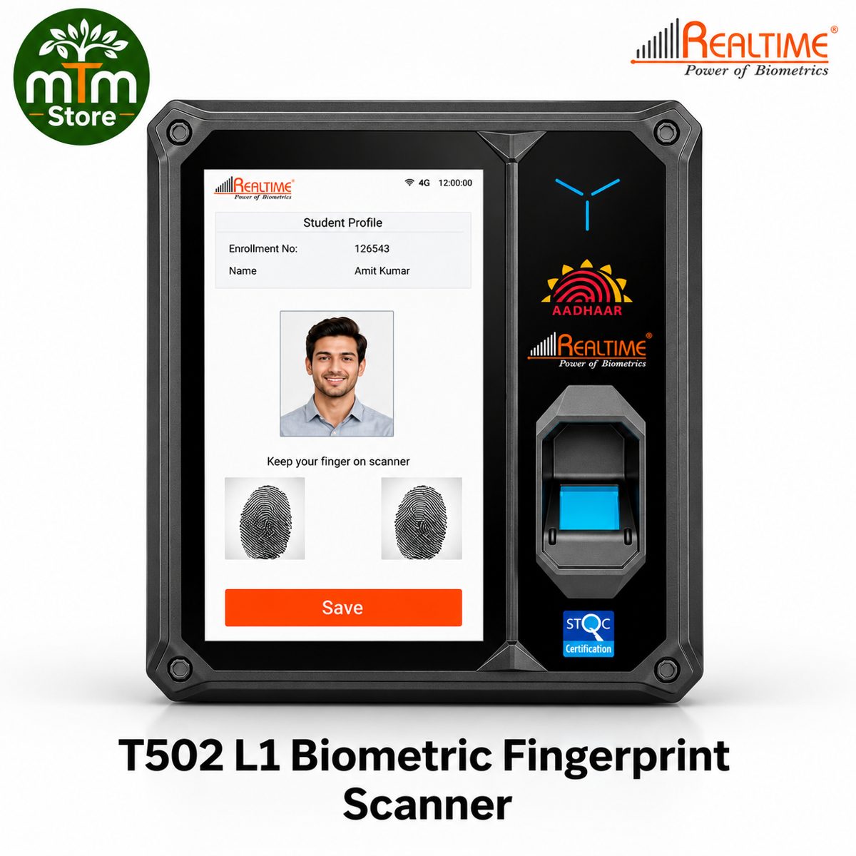 Realtime T502 L1 Biometric Fingerprint Scanner
