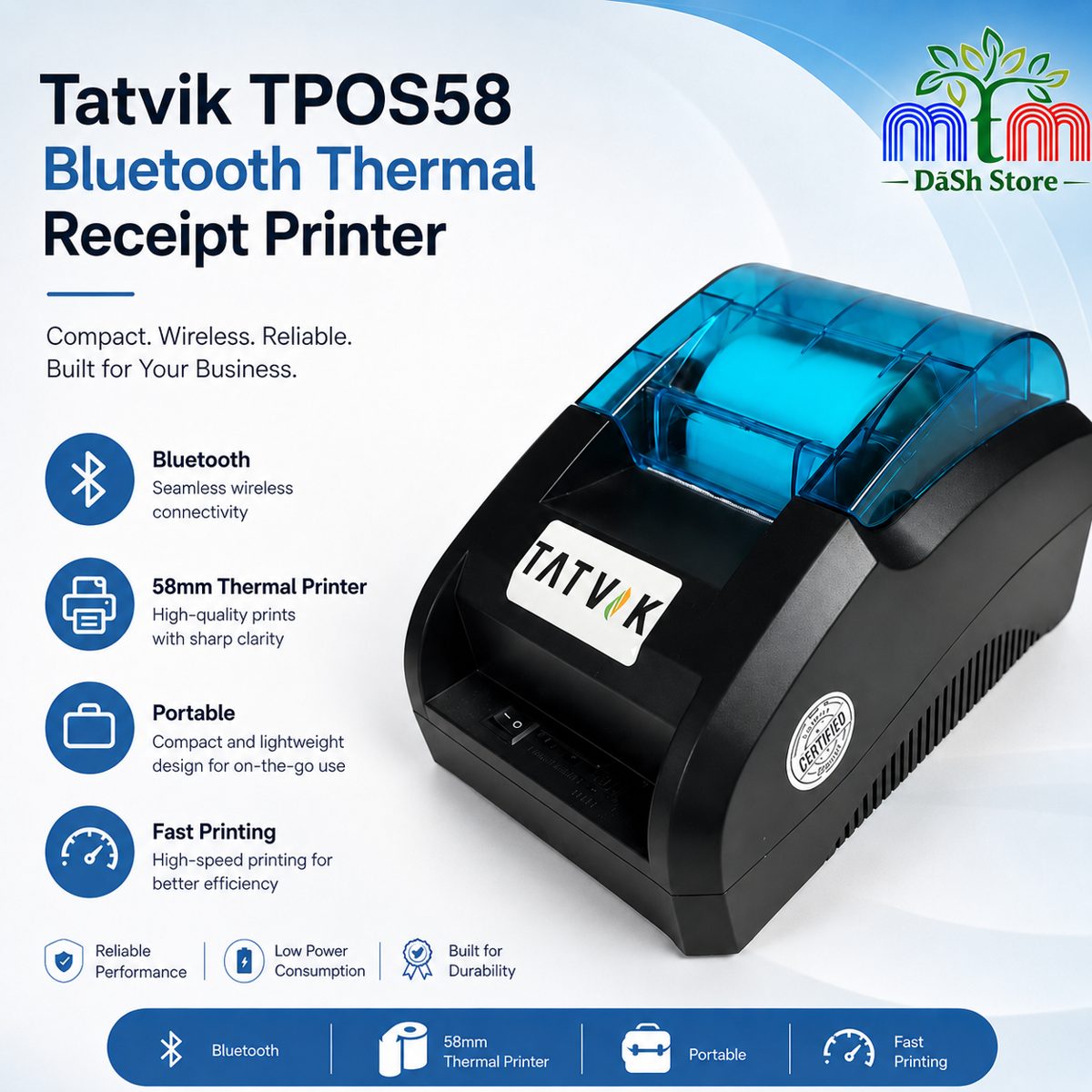 Tatvik TPOS58 Bluetooth Thermal Receipt