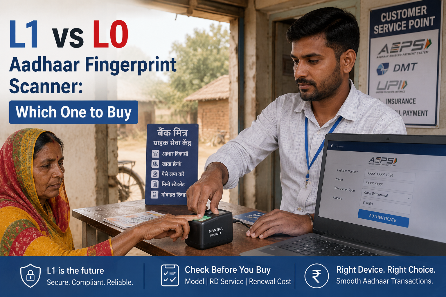 L1 vs L0 Aadhaar Fingerprint Scanner: Which One to Buy